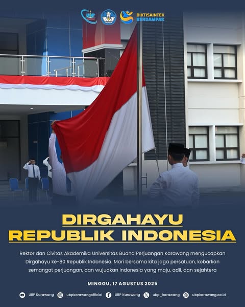 UBP Karawang Peringati HUT ke-80 RI dengan Upacara dan Beragam Kegiatan Kebersamaan