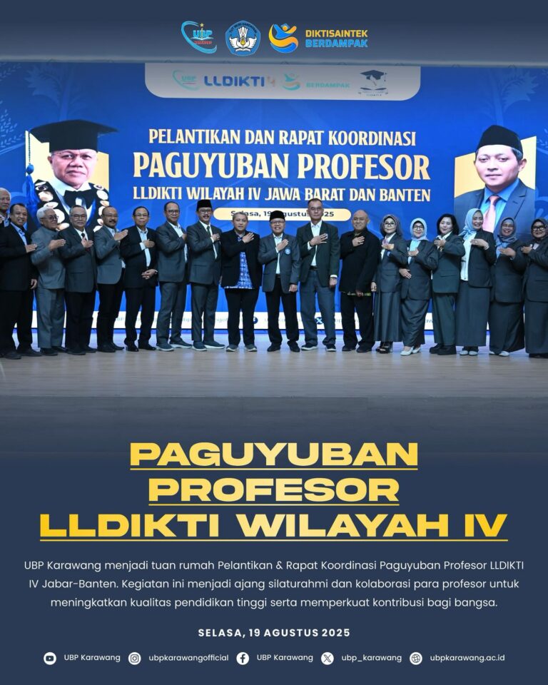 Universitas Buana Perjuangan Karawang Sukses Gelar Pelantikan & Rakor Paguyuban Profesor LLDIKTI Wilayah IV