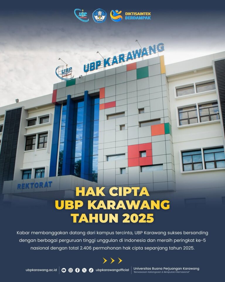 UBP Karawang Raih Peringkat Ke-5 Nasional dalam Jumlah Permohonan Hak Cipta Tahun 2025