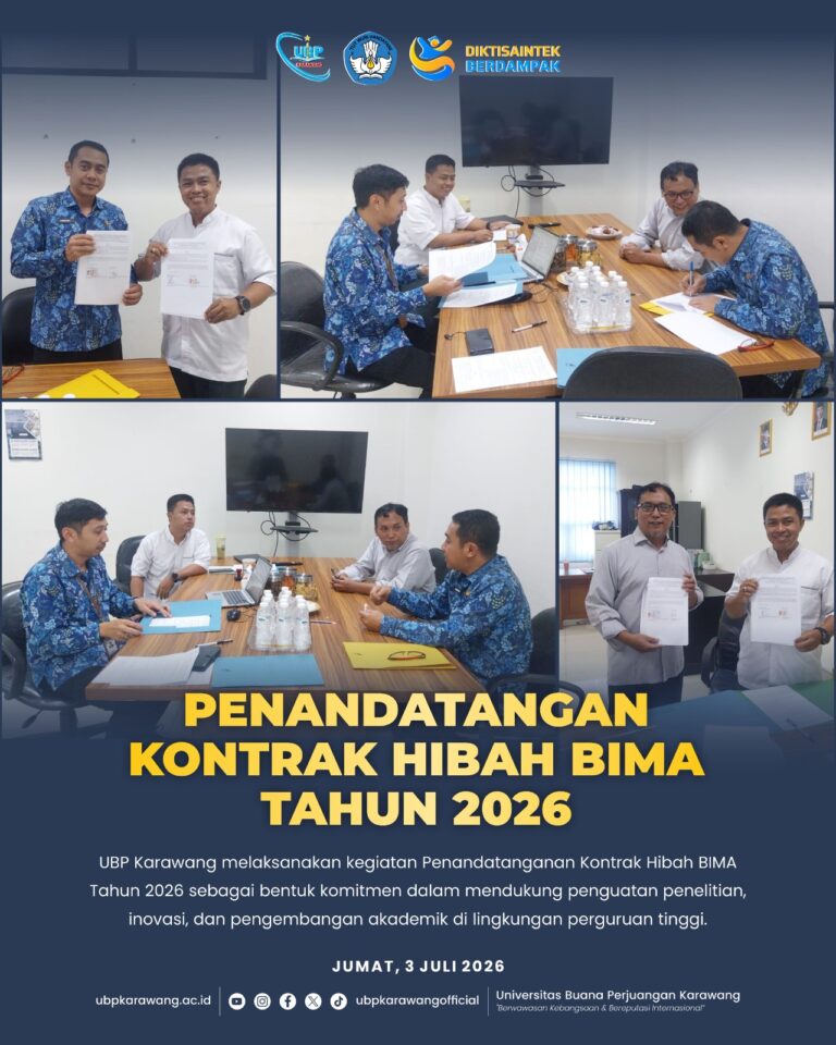 Universitas Buana Perjuangan Karawang melaksanakan Penandatanganan Kontrak Hibah BIMA Tahun 2026