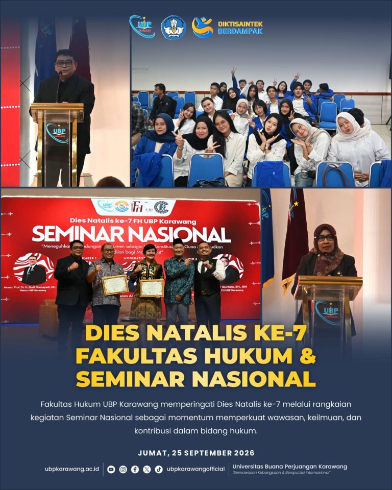 ⚖️ Dies Natalis ke-7 Fakultas Hukum UBP Karawang & Seminar Nasional 🎓