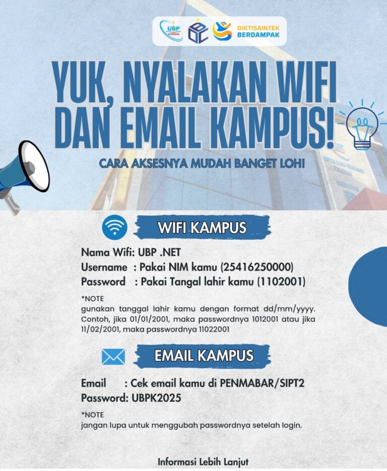 UBP Karawang Aktifkan Layanan Wi-Fi dan Email Kampus untuk Mahasiswa