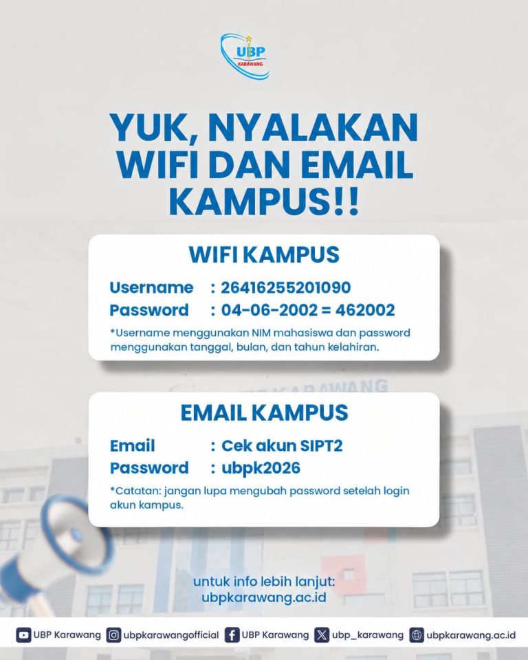 UBP Karawang Hadirkan Layanan Wi-Fi dan Email Kampus untuk Mahasiswa